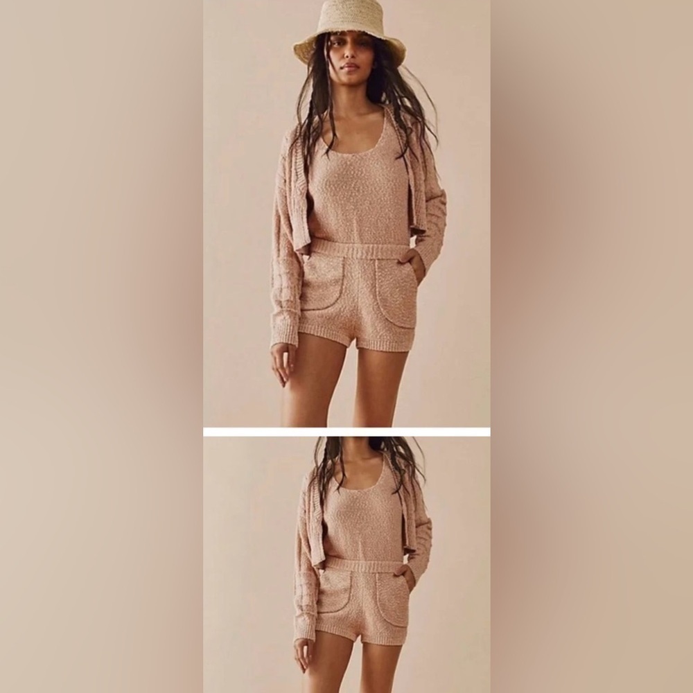New Free People Declan Sweater Set Size Medium 
Color: Crocus Pink - Picture 2 of 10